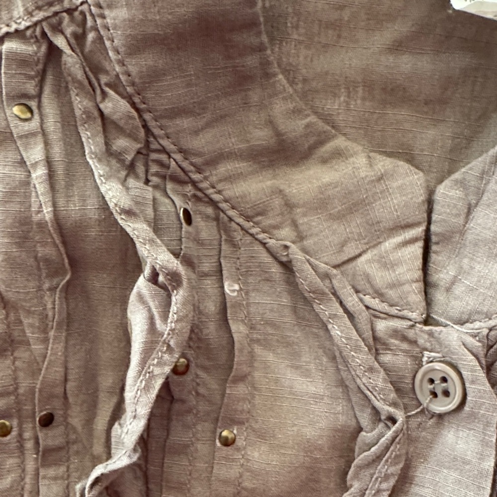 Source Unknown Maroon Cap Sleeve Blouse - image 6